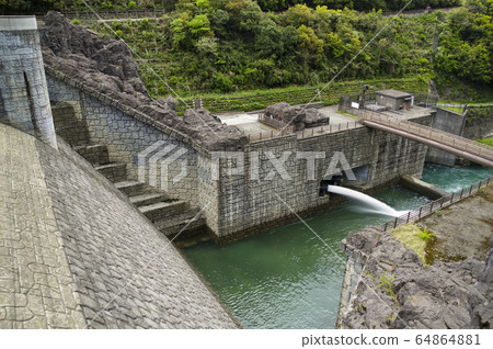 Ishigoya Dam is a regulating dam to prevent a sudden increase in water Ishigoya Dam is a regulating dam to prevent a sudden increase in water 64864881