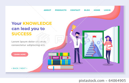 Knowledge and Success Online Education Vector 64864905