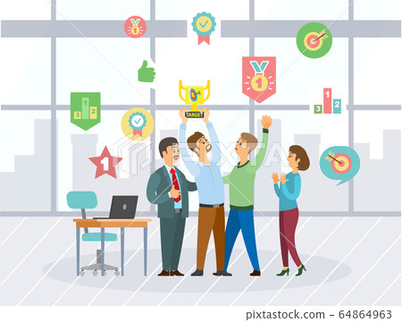 People Collaboration and Success, Winners Vector 64864963