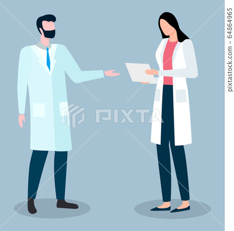 Doctor Talking to Nurse Colleagues Medical Workers Doctor Talking to Nurse Colleagues Medical Workers 64864965