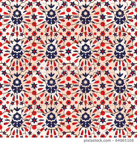 Indian abstract seamless background 64865108