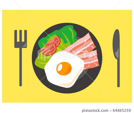 Bacon Ingredients Processed Food Fried Egg Egg Bacon Ingredients Processed Food Fried Egg Egg 64865259
