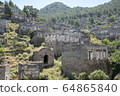 Ghost Town, Abandoned houses and ruins of Kayakoy village, Fethiye, Turkey 64865840
