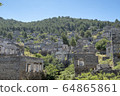 Ghost Town, Abandoned houses and ruins of Kayakoy village, Fethiye, Turkey 64865861