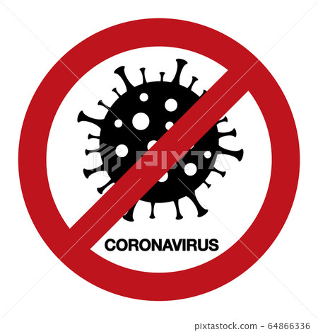 Coronavirus warning sign. Pandemic outbreak medical concept. Coronavirus warning sign. Pandemic outbreak medical concept. 64866336
