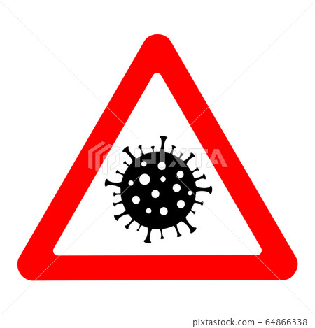 Coronavirus warning sign. Pandemic outbreak medical concept. Coronavirus warning sign. Pandemic outbreak medical concept. 64866338