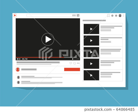 Video Media Player Interface Design Template.... - Stock Illustration ...