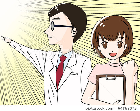 Medical / manga illustration 64868072