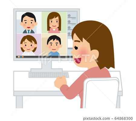 Telework - Stock Illustration [64868300] - PIXTA