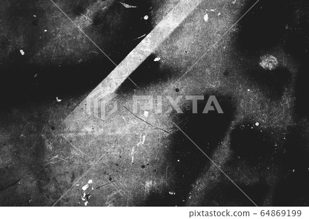 Photo of old scratched texture in black and white colors 64869199