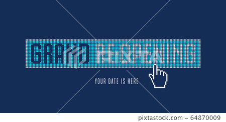 Grand opening and re-opening vector illustration, background 64870009