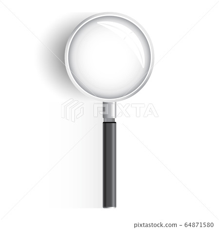Magnifying glass with gradient mesh isolated on white background, Vector Illustration. Magnifying glass with gradient mesh isolated on white background, Vector Illustration. 64871580