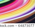 Rainbow paper abstract macro 64873077
