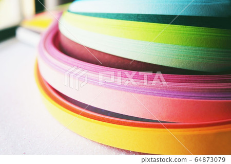 Rainbow paper abstract macro Rainbow paper abstract macro 64873079