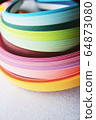 Rainbow paper abstract macro 64873080
