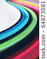 Rainbow paper abstract macro 64873081