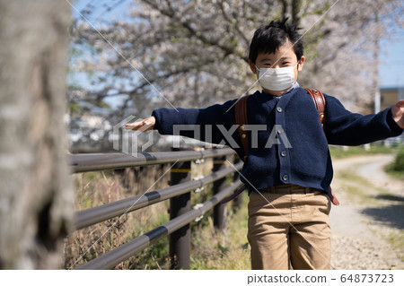 Boy's mask spring cherry school bag Boy's mask spring cherry school bag 64873723