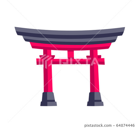Traditional japanese gate. Traditional japanese gate. 64874446