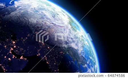 Earth universe sun space world world global 3d illustration background background 64874586