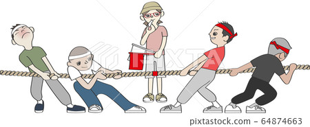 Athletic meet / guardian tug of war 64874663