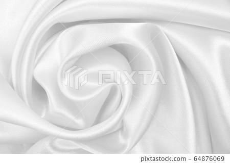 Smooth elegant white silk or satin luxury cloth 64876069