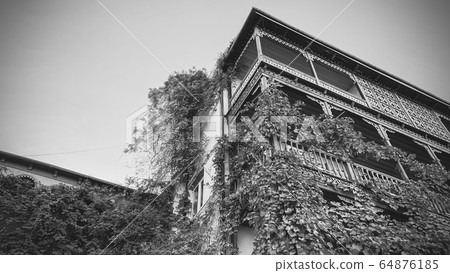 Wooden balcony of building in old Tbilisi, Georgia Wooden balcony of building in old Tbilisi, Georgia 64876185