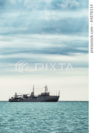 Military Ship in the Sea Military Ship in the Sea 64876314