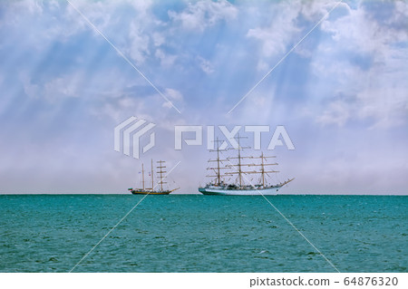 Sailing Ship in the Sea 64876320
