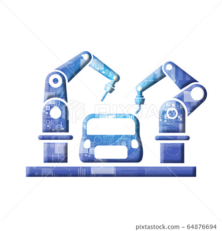 藍色圖標系列 64876694