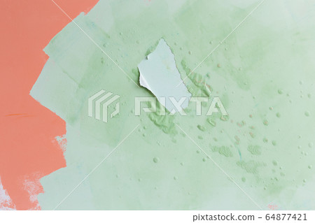 Abstract background, old cracked plaster wall, brown texture, paint stains and cracks 64877421