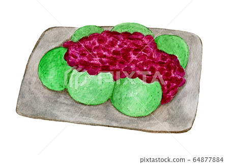 Wormwood dumpling 02 (watercolor) 64877884