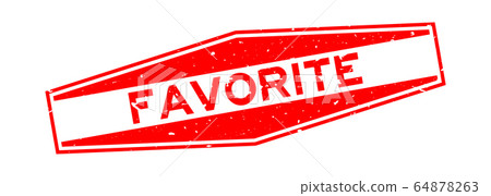 Grunge red favorite word hexagon rubber seal stamp white background Grunge red favorite word hexagon rubber seal stamp white background 64878263