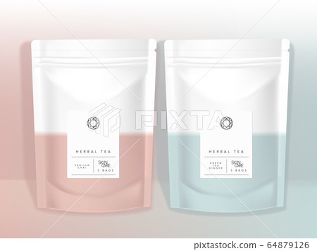 Download Vector Pastel Resealable Product Sachet Pouch Stock Illustration 64879126 Pixta PSD Mockup Templates