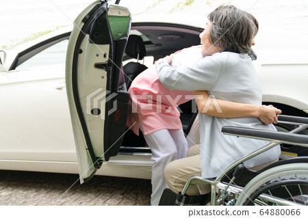 Getting on and off car Getting on and off car 64880066