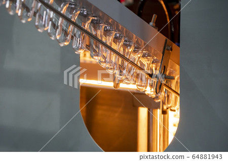 The tube preform shape of bottles preheat process. 64881943