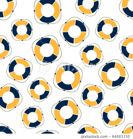 seamless pattern lifebuoy on white background, - Stock Illustration ...