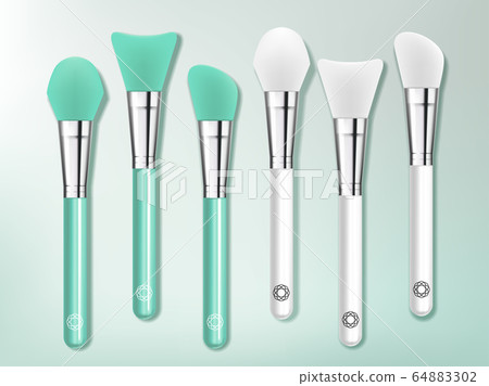 Vector Cosmetics and Skin Care Silicon Brush or Spatula Set Vector Cosmetics and Skin Care Silicon Brush or Spatula Set 64883302