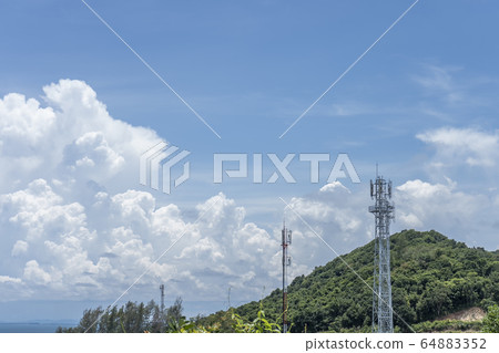 Signal tower or antennaand network mountain top Signal tower or antennaand network mountain top 64883352