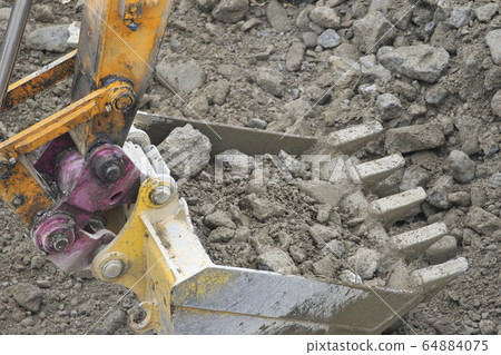 Building demolition and construction site Building demolition and construction site 64884075