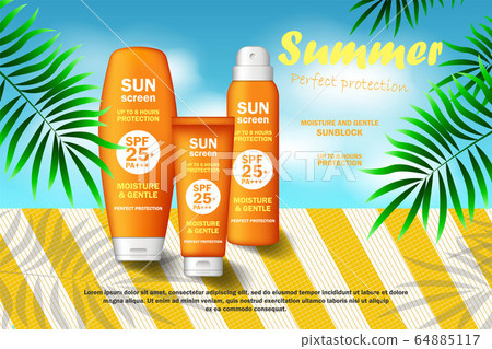 Sunscreen web banner - Stock Illustration [64885117] - PIXTA