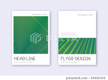 Minimal cover design template set. Green abstract Minimal cover design template set. Green abstract 64885420