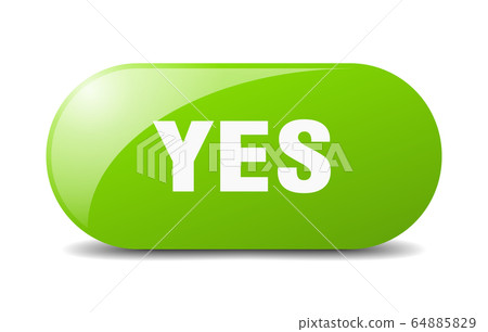 yes button. yes sign. key. push button. - Stock Illustration [64885829 ...