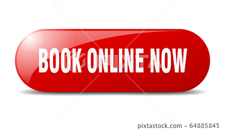 book online now button. book online now sign. key. 64885845
