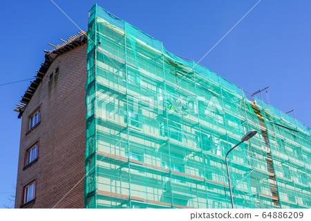 house facade renovation and thermal insulation, 64886209