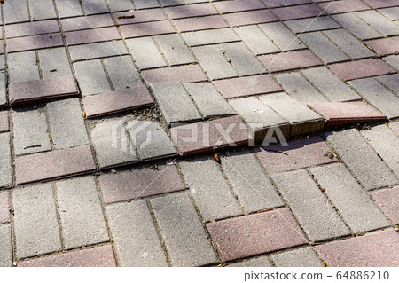defective cobblestone pavement due to incorrectly defective cobblestone pavement due to incorrectly 64886210