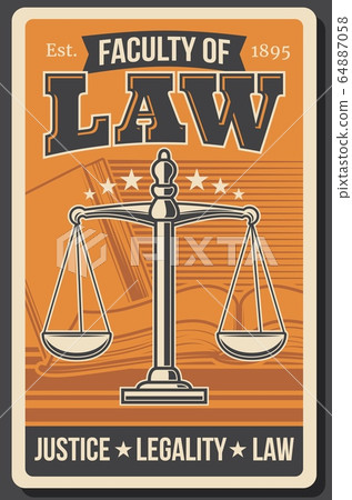 Retro poster, juridical justice school law faculty Retro poster, juridical justice school law faculty 64887058