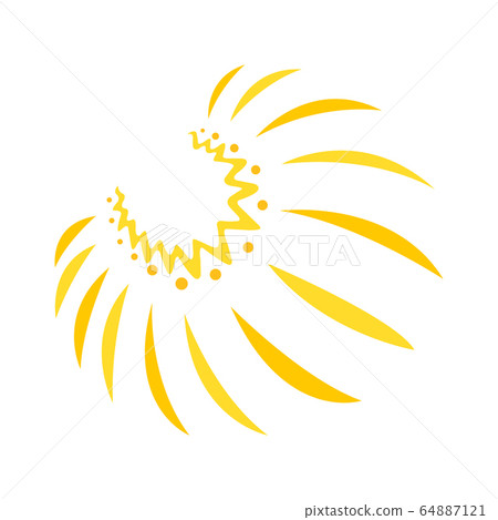 Cute funny sun icon. Bright and beautiful... - Stock Illustration  [64887121] - PIXTA