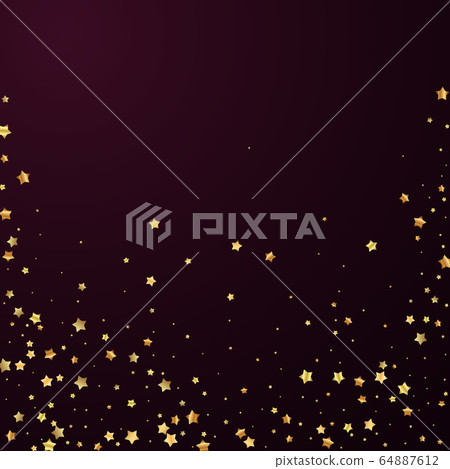 Gold stars random luxury sparkling confetti. Scatt Gold stars random luxury sparkling confetti. Scatt 64887612