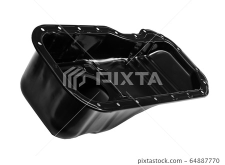 oil pan of a car engine on a white background 64887770