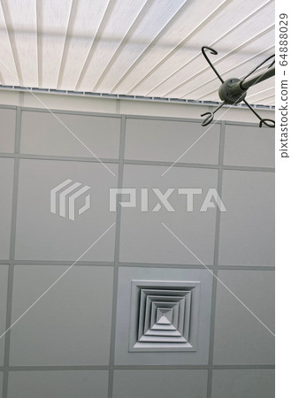 Gray wall with air conditioning filter in hospital room 64888029